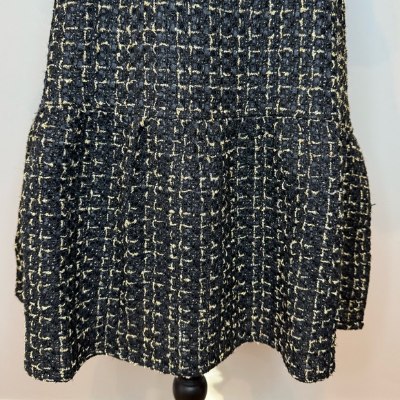 NWT, Avara Cindy Short Party Dress in Black/Gold Tweed, Size SMALL - Picture 6 of 16